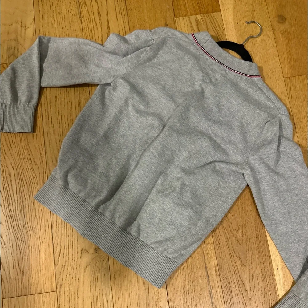 Vintage Tommy Hilfiger Schoolboy Cardigan | Preppy Gray Knit | Classic Logo